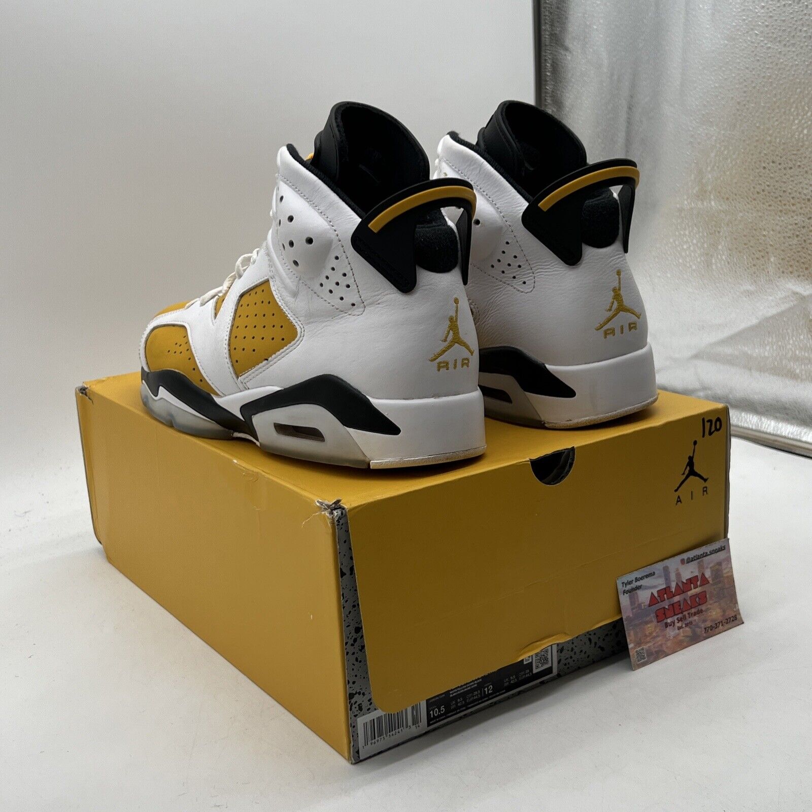 Size 10.5 - Air Jordan 6 Retro Yellow Ochre Black White Leather (CT8529-170)