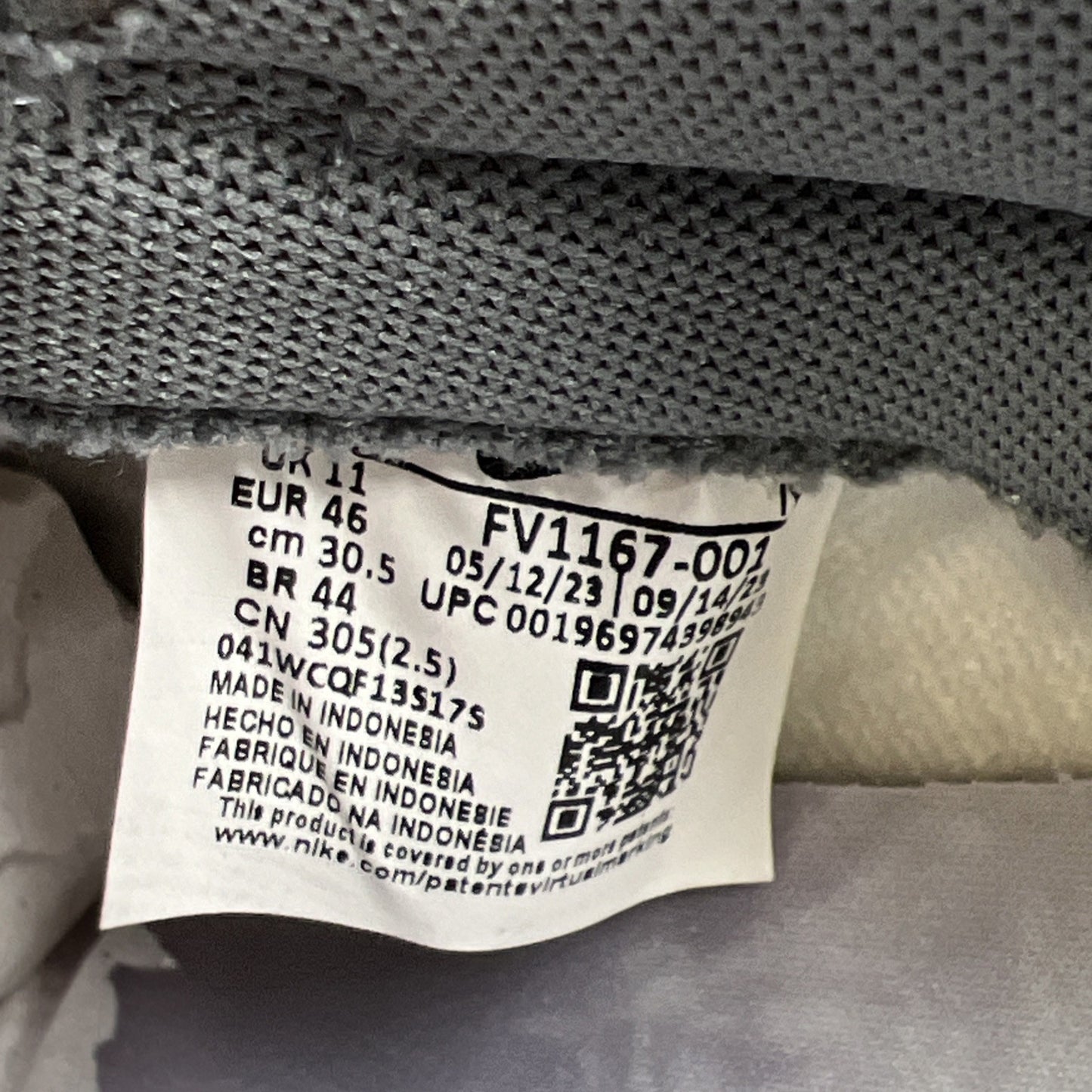 Size 13.5 - Nike Dunk Low Cool Grey W (FV1167-001)