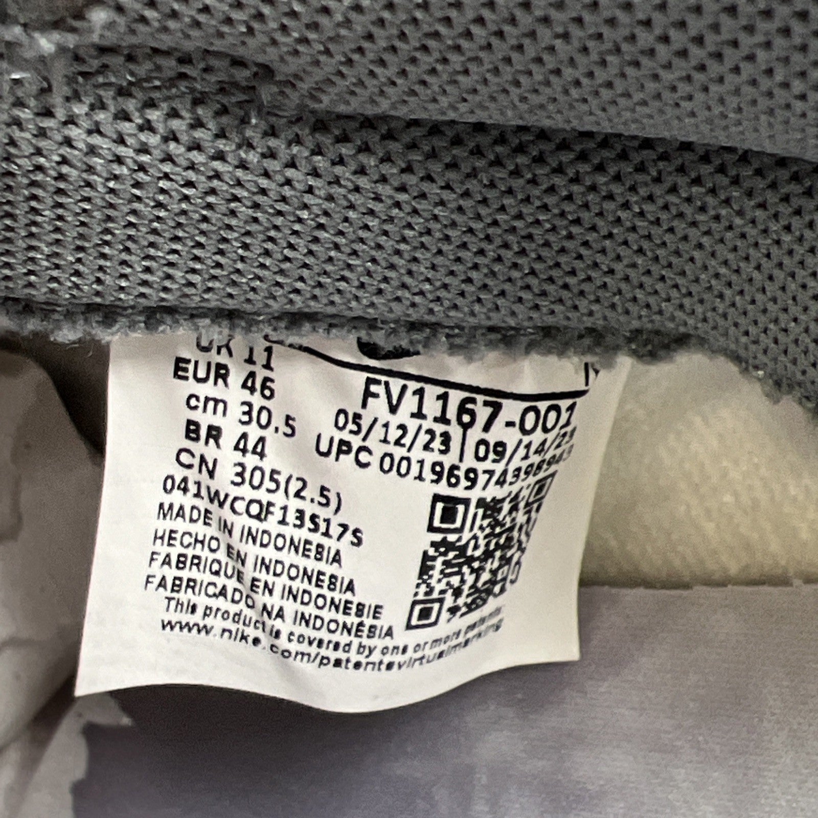 Size 13.5 - Nike Dunk Low Cool Grey W (FV1167-001)