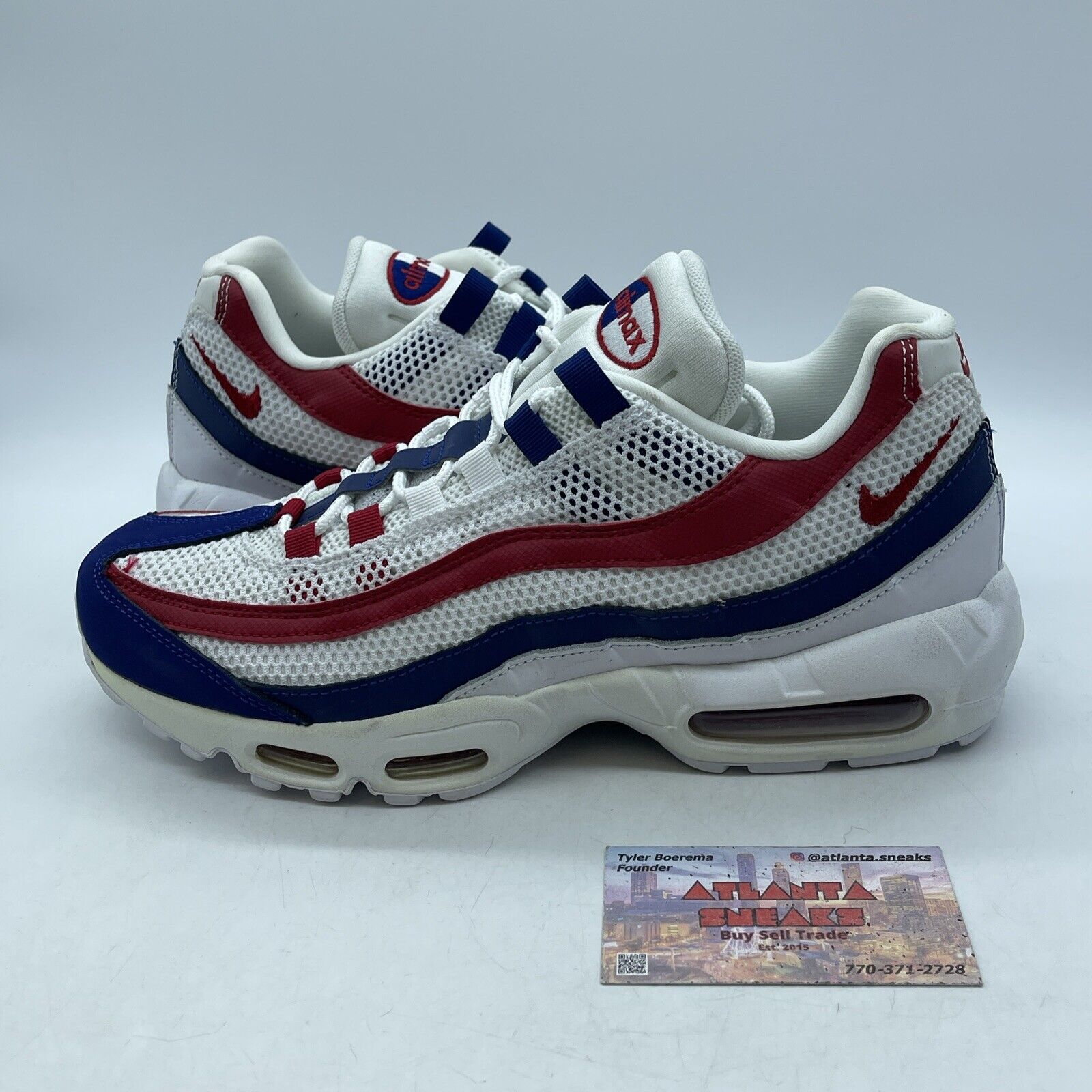 Size 9 - Nike Air Max 95 USA Blue White Red Suede Leather (CJ9926-100)