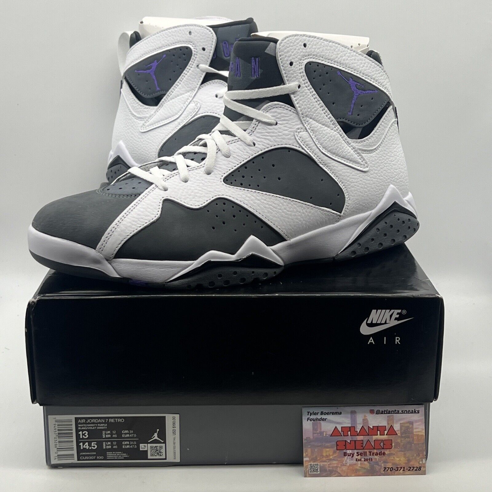 Size 13 - Air Jordan 7 Retro 2021 Flint White Leather Suede (CU9307-100)