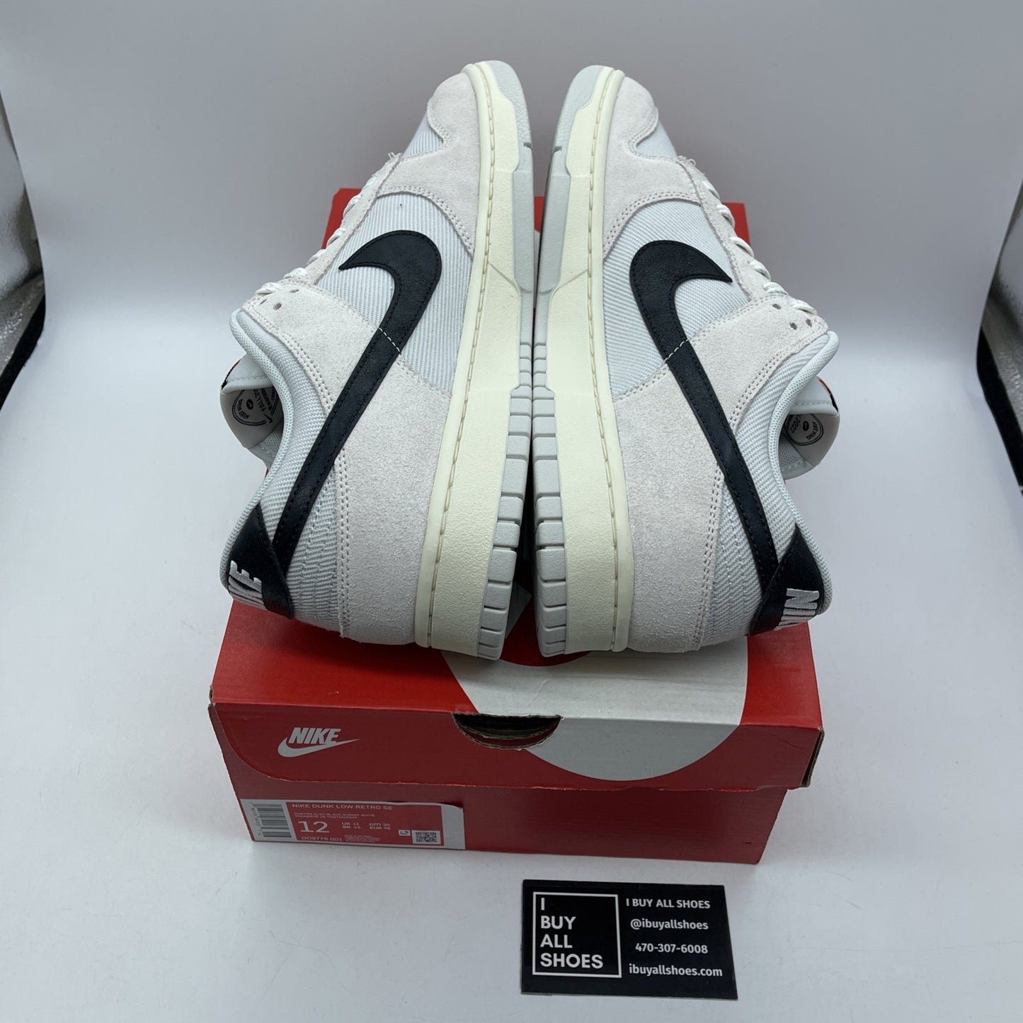 Size 12 - Nike Dunk Low Certified Fresh Black White Suede (DO9776-001)