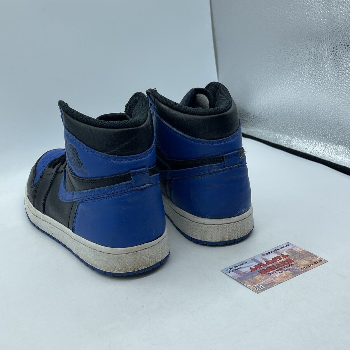 Size 8.5 - Jordan 1 Retro OG High Royal White Black Blue Leather (555088-007)