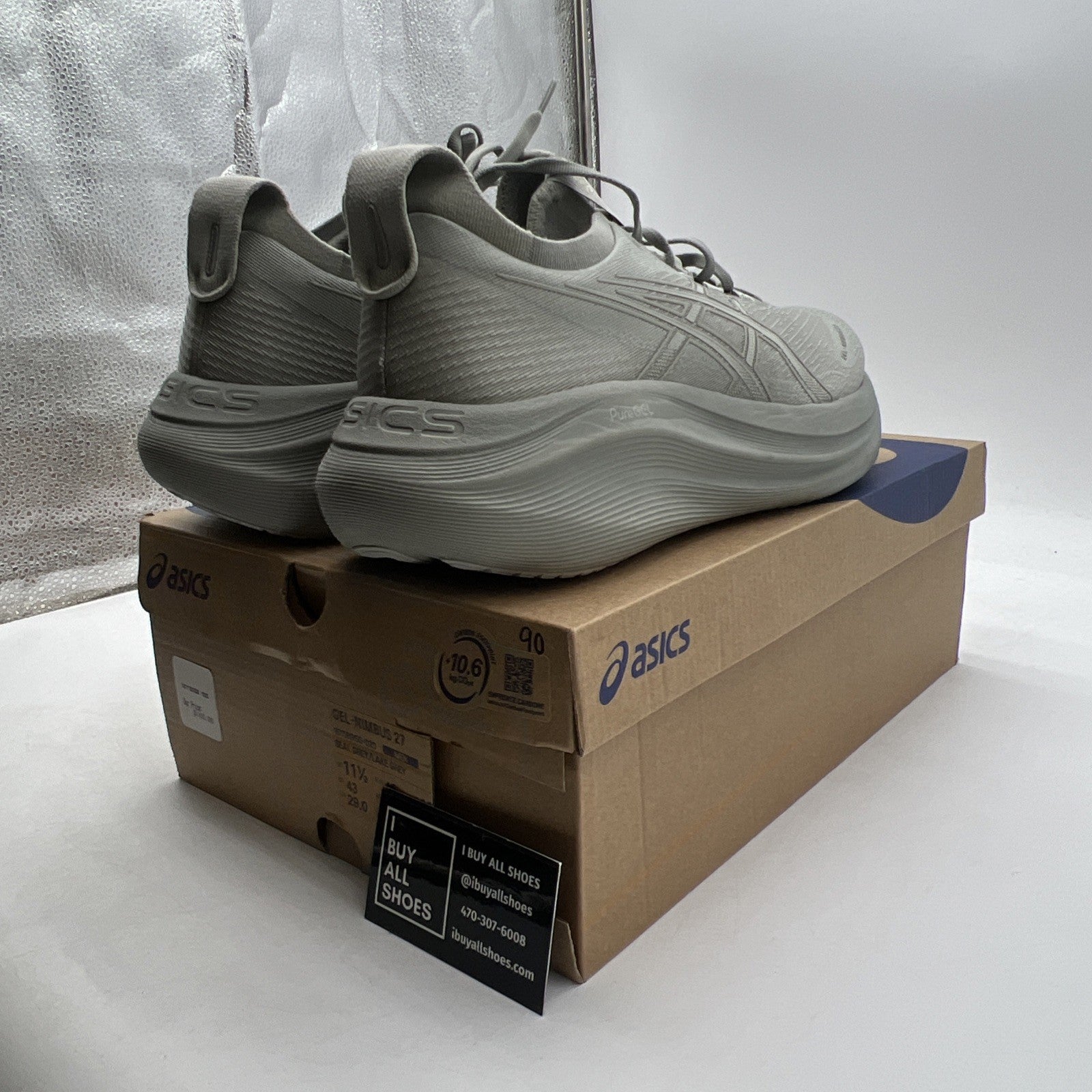 Size 11.5 - Asics Gel Nimbus 27 Seal Grey (1011B958-020)