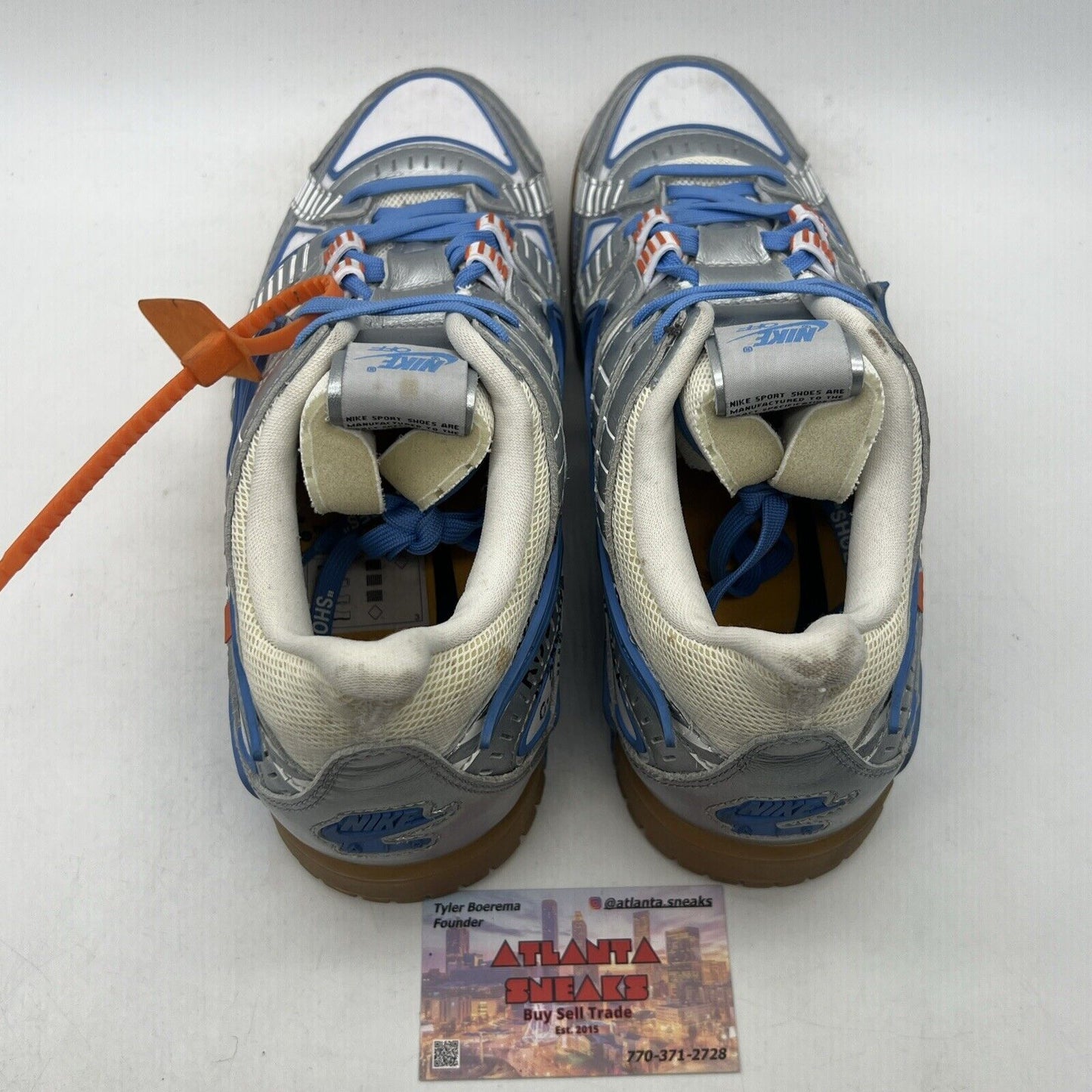 Size 12 - Nike Off-White x Air Rubber Dunk University Blue White (CU6015-100)