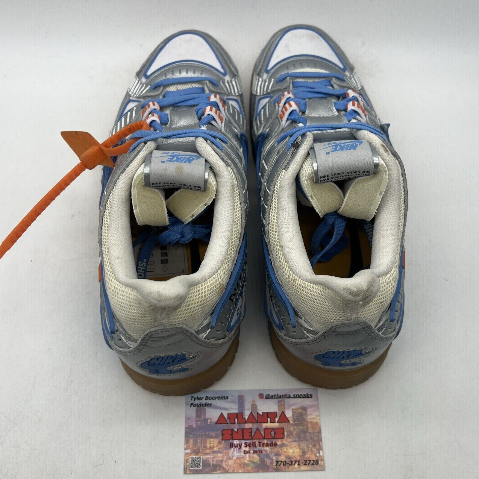Size 12 - Nike Off-White x Air Rubber Dunk University Blue White (CU6015-100)