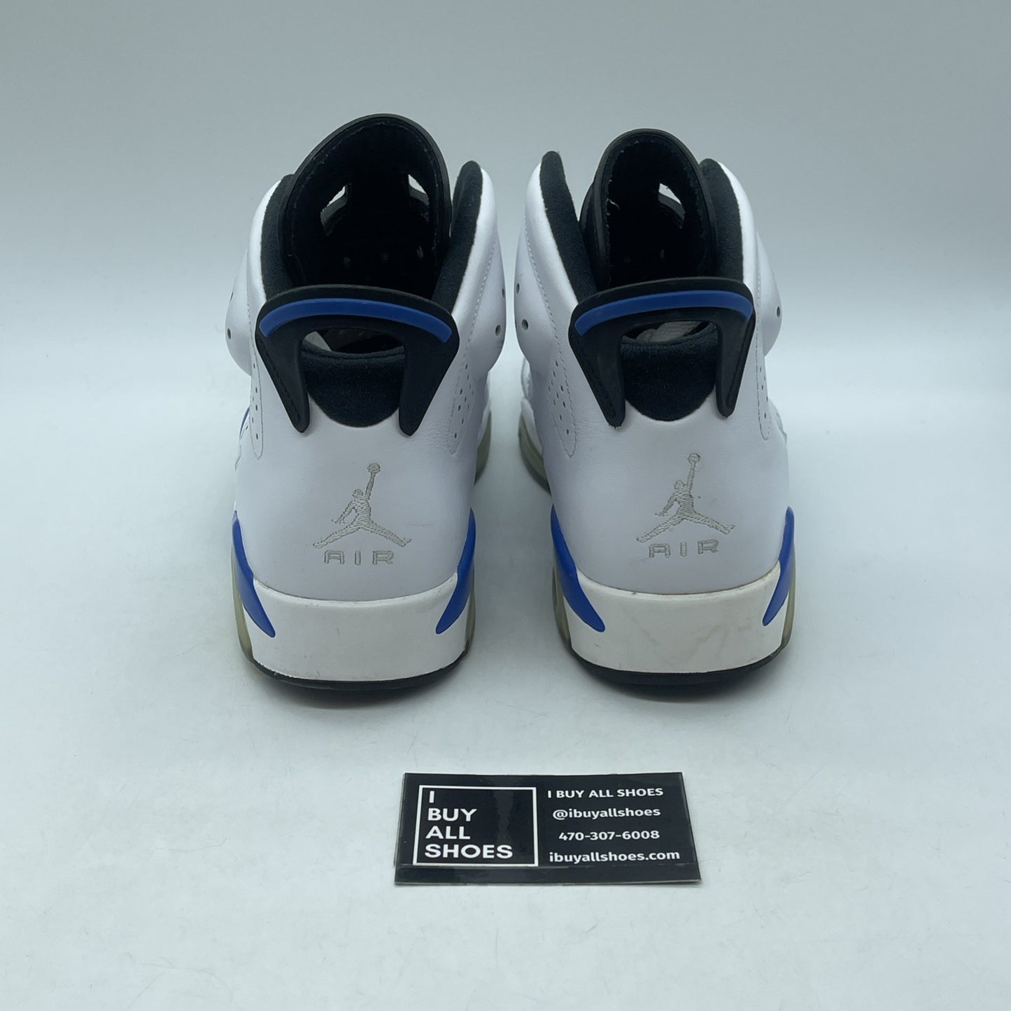 Size 9.5 - Air Jordan 6 Retro 2014 Sport Blue White Leather (384664-107)