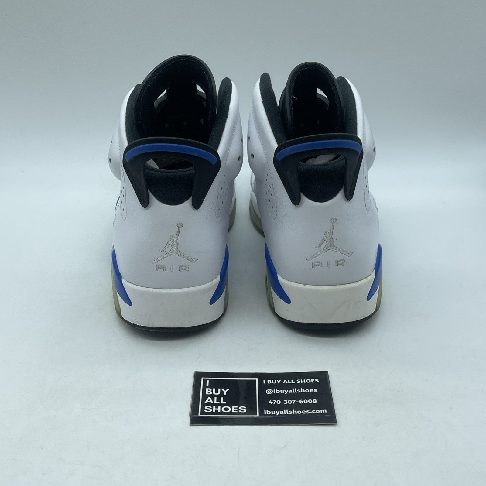 Size 9.5 - Air Jordan 6 Retro 2014 Sport Blue White Leather (384664-107)
