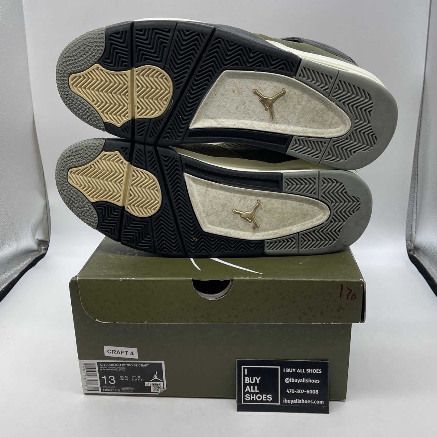 Size 13 - Air Jordan 4 SE Retro Low Craft - Olive (FB9927-200)