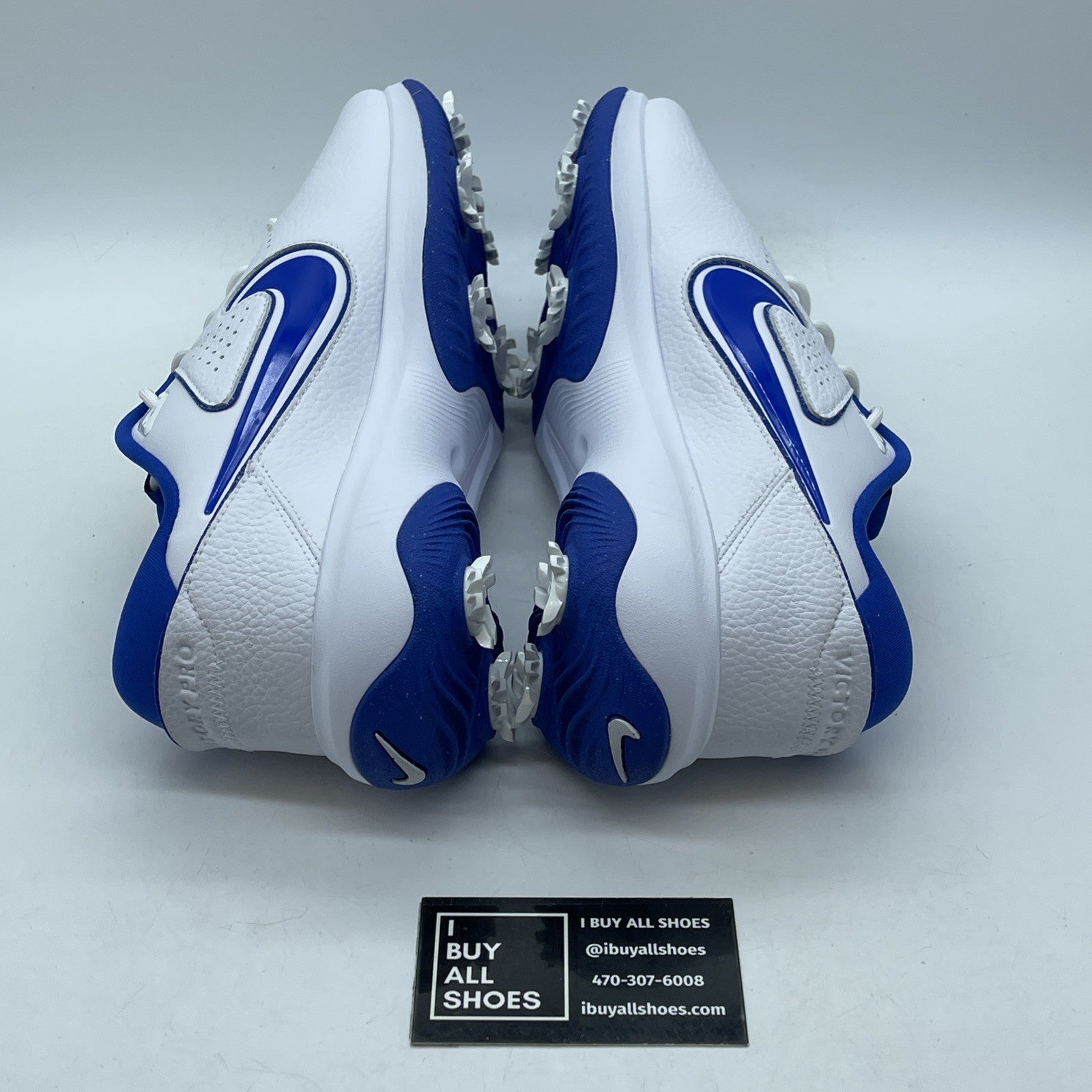 Size 10 - Nike Victory Pro 3 Golf Cleats White Royal Blue (DV6800-140)