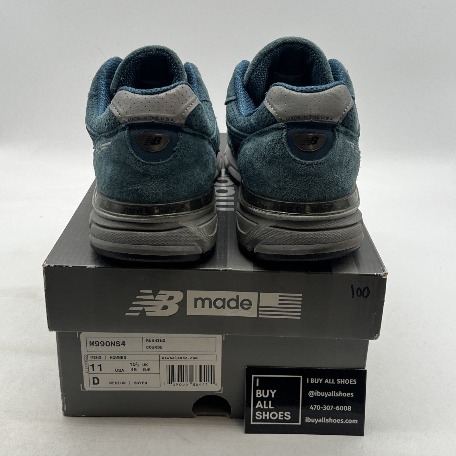 Size 11 - New Balance 990v4 Made in USA North Sea (M990NS4)
