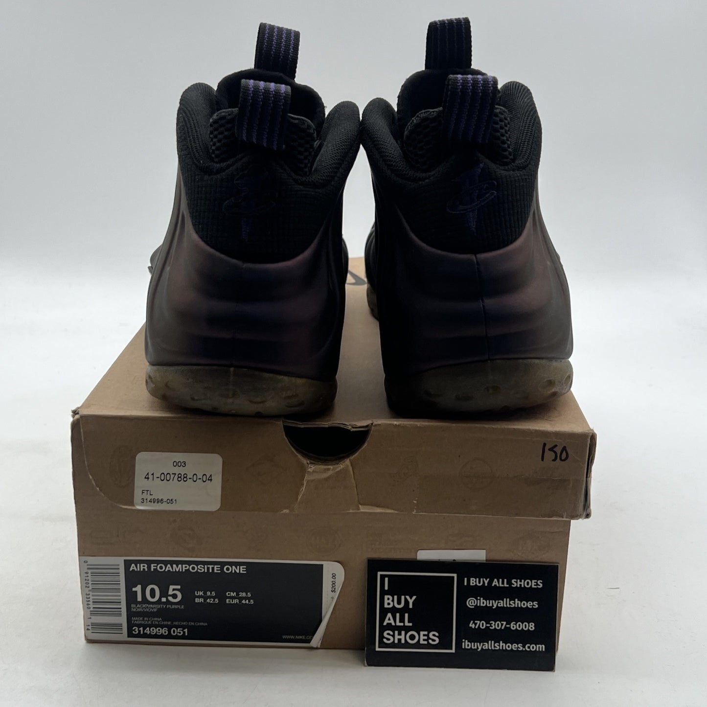 Size 10.5 - Nike Air Foamposite One 2010 Eggplant (314996-051)