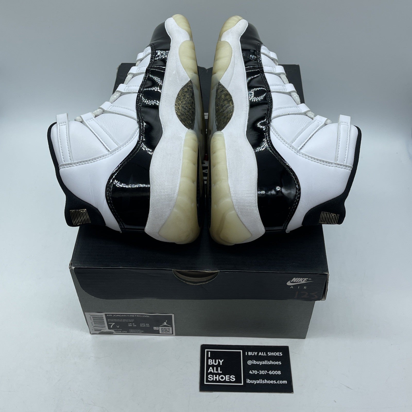 Size 7Y - Jordan 11 Retro Mid Gratitude / Defining Moments Black (378038-170)
