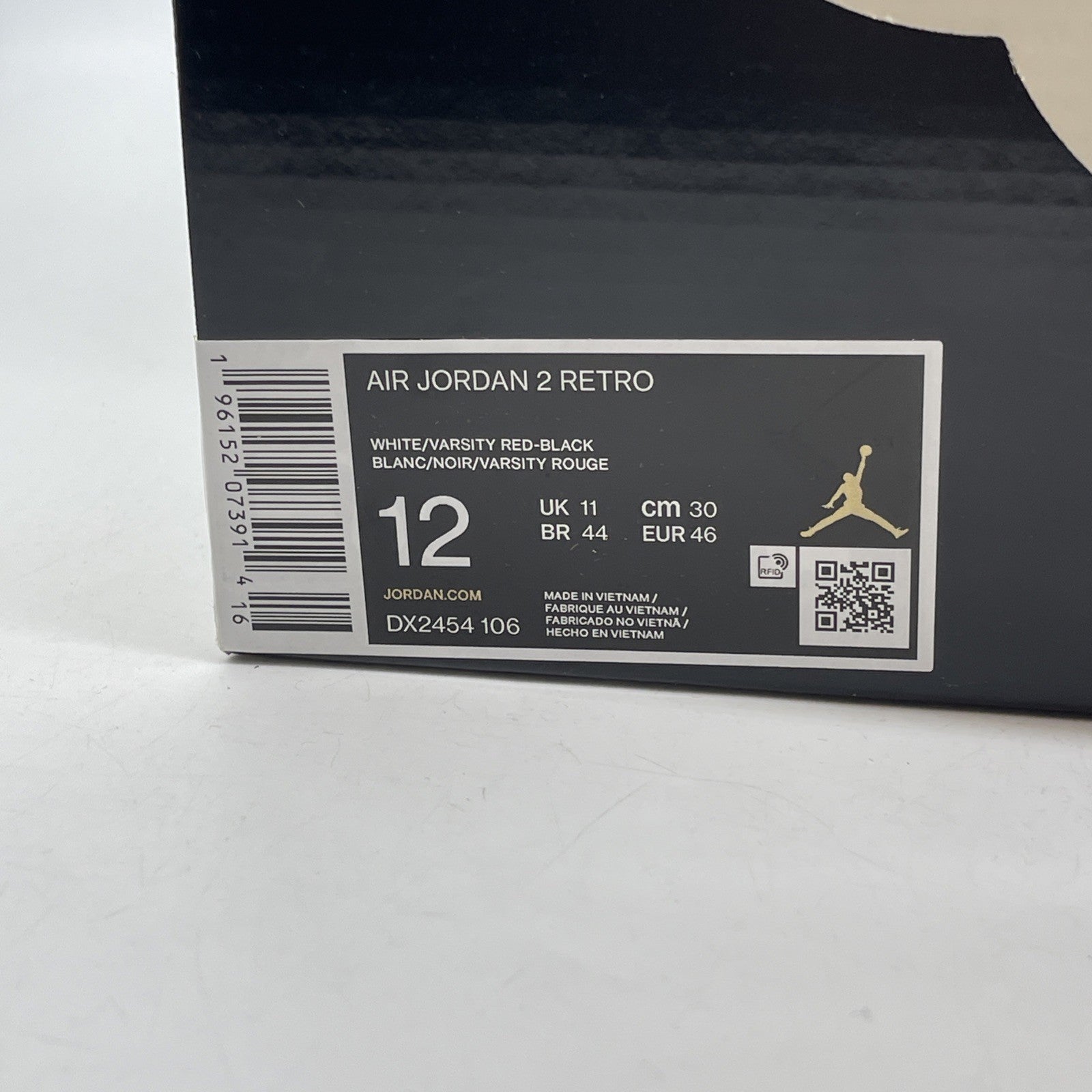 Size 12 - Jordan 2 Retro Mid Chicago White Red Black Leather (DX2454-106)