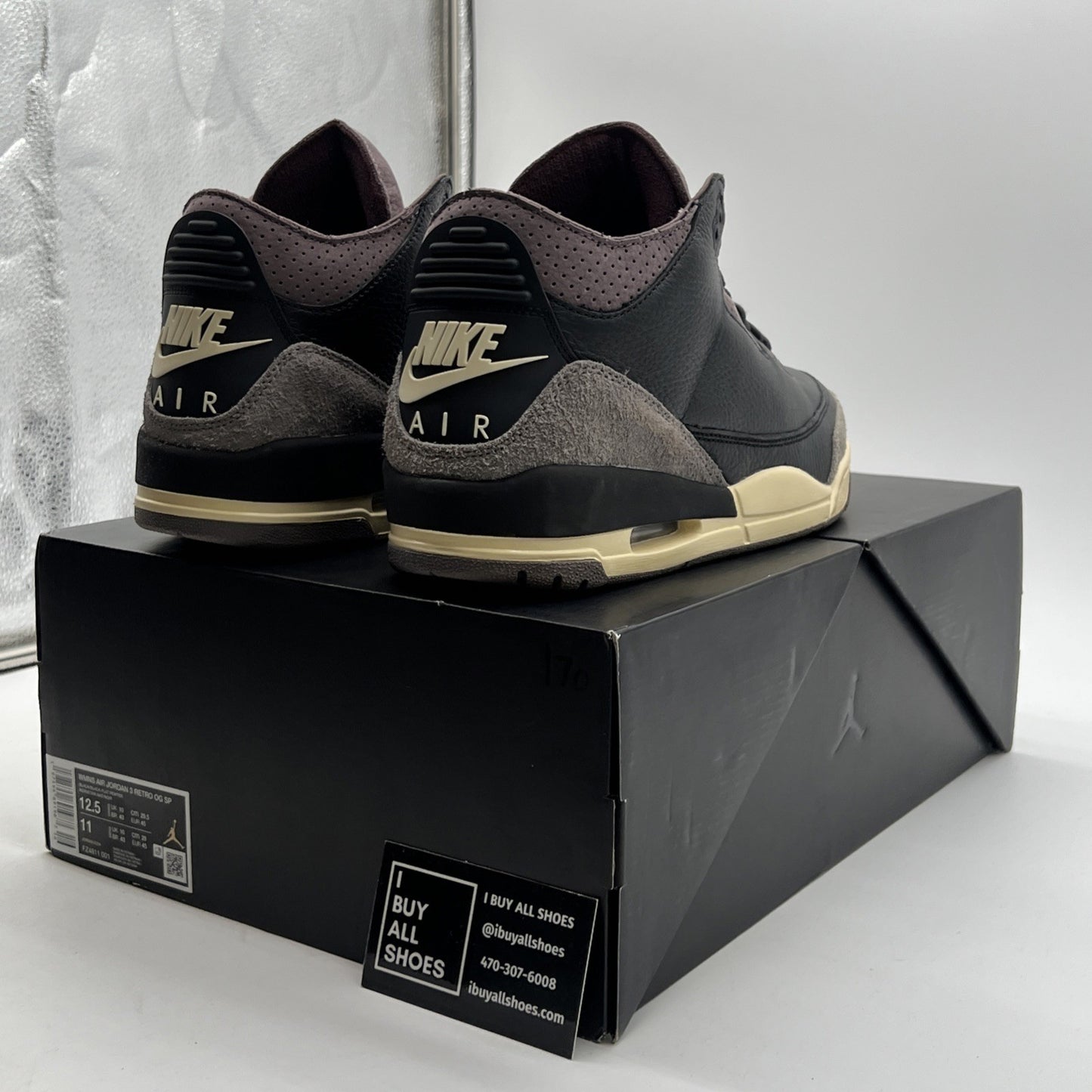Size 12.5 - A Ma Maniére x Air Jordan 3 Retro While You Were Sleeping W