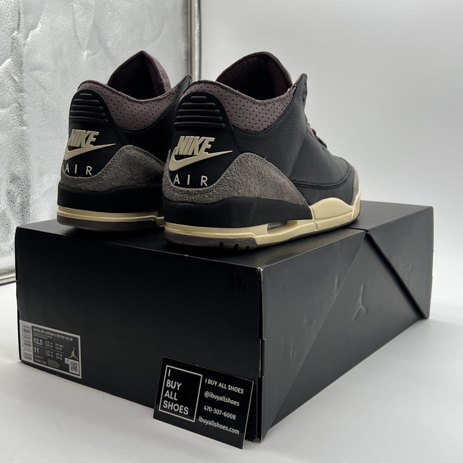 Size 12.5 - A Ma Maniére x Air Jordan 3 Retro While You Were Sleeping W
