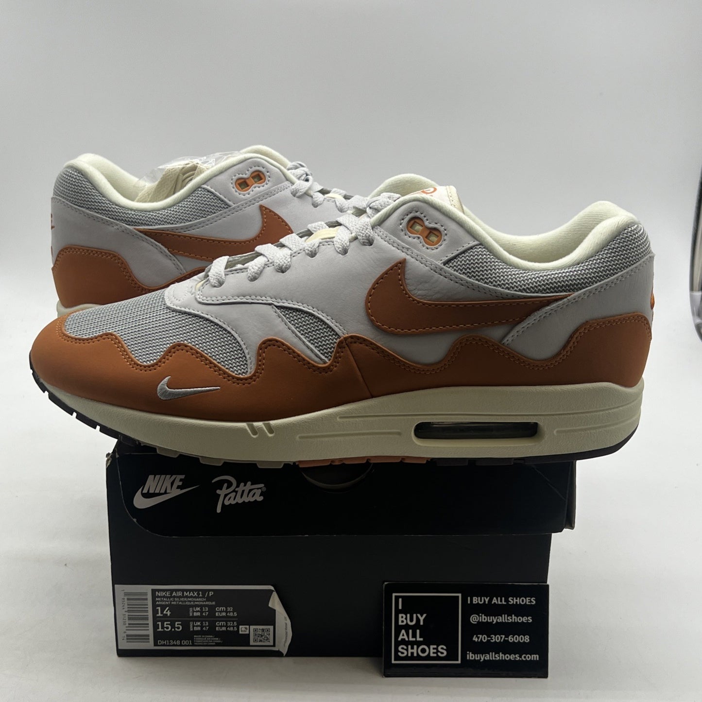 Size 14 - Nike Air Max 1 Patta Waves Monarch (DH1348-001)