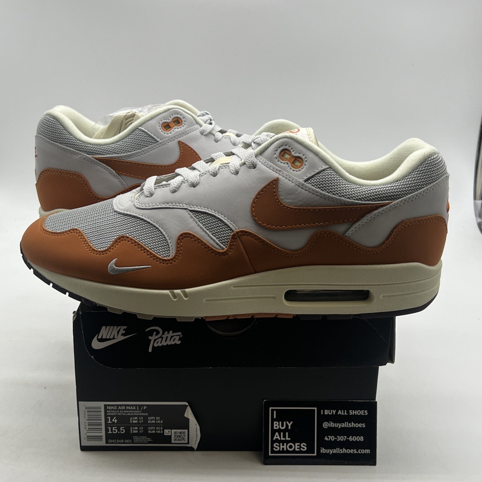 Size 14 - Nike Air Max 1 Patta Waves Monarch (DH1348-001)