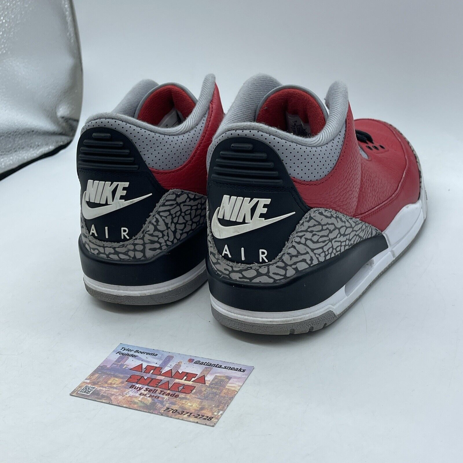 Size 8 - Jordan 3 Retro SE Mid Unite Grey Suede Black Red leather (CK5692-600)