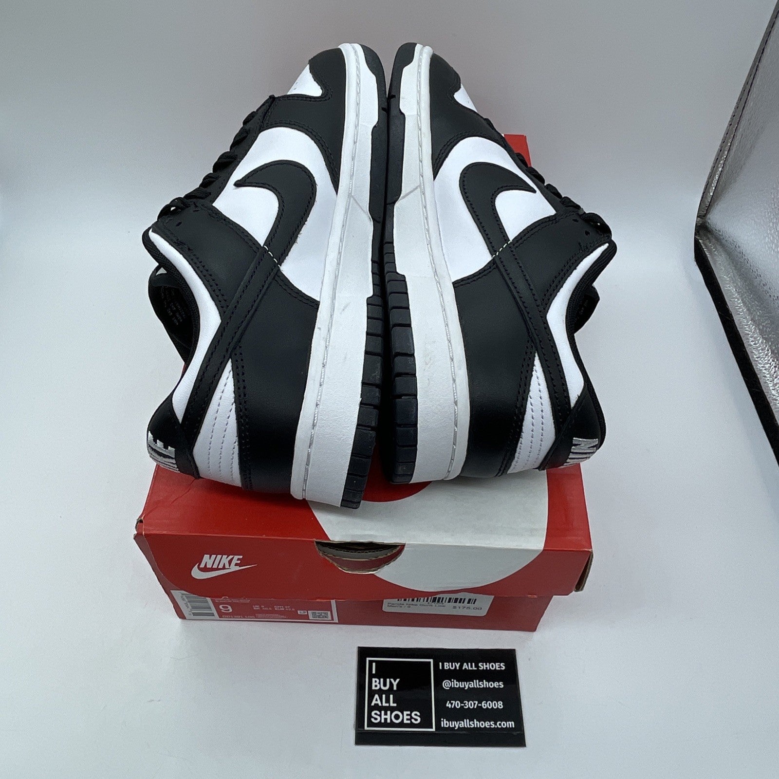 Size 9 - Nike Dunk Low Black White Leather (DD1391-100)