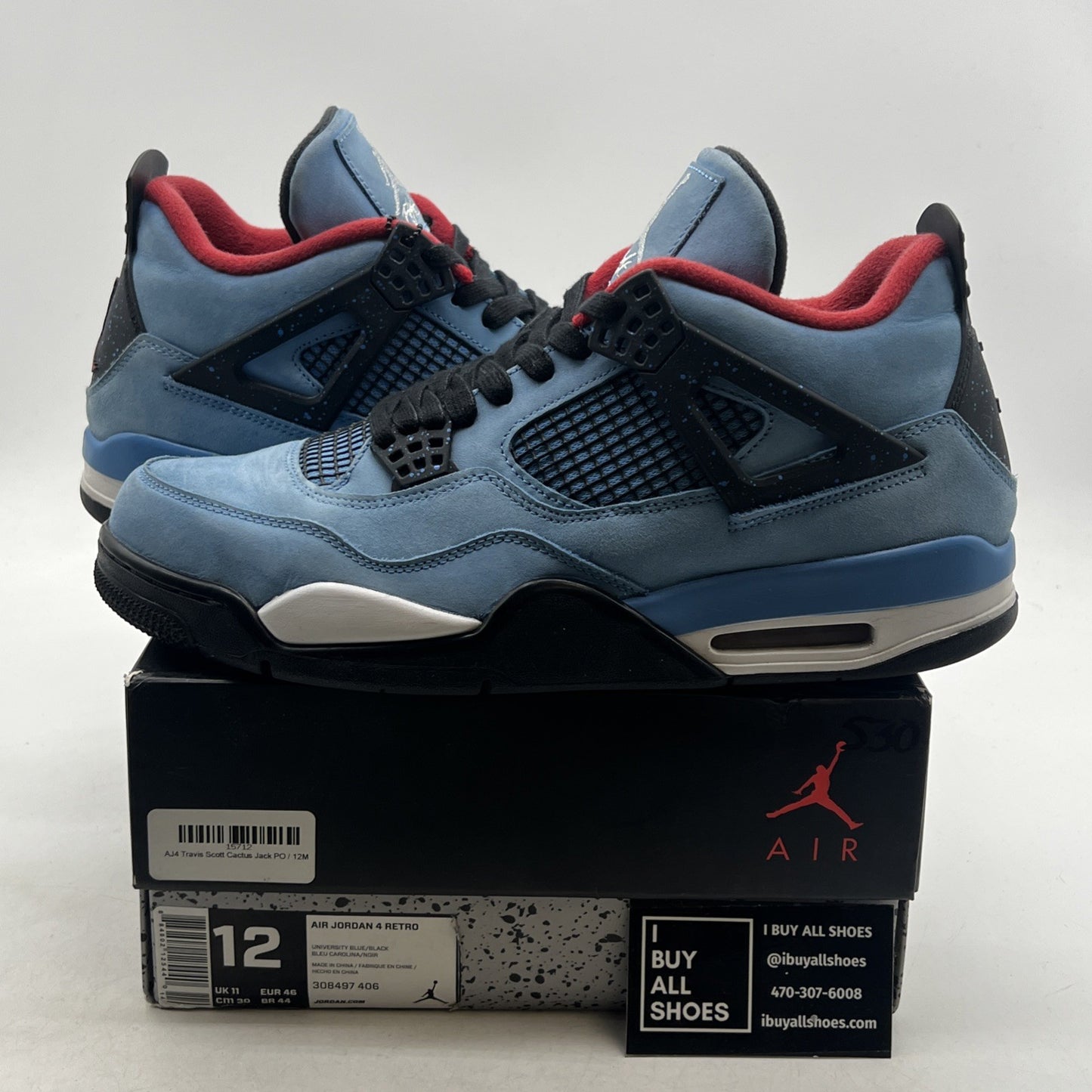 Size 12 - Air Jordan 4 Retro x Travis Scott Mid Cactus Jack (308497-406)