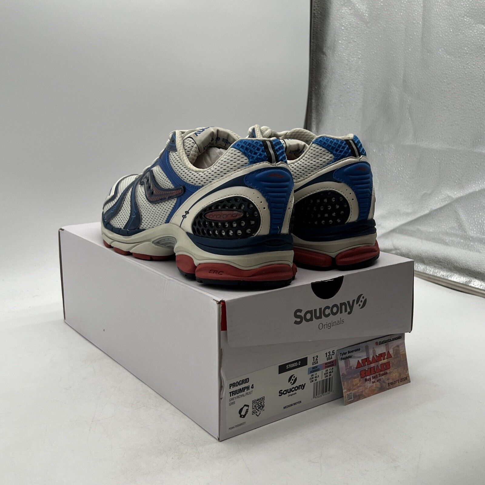 Saucony Unisex ProGrid Triumph 4 Athletic Grey Royal Rust (S70805-2)