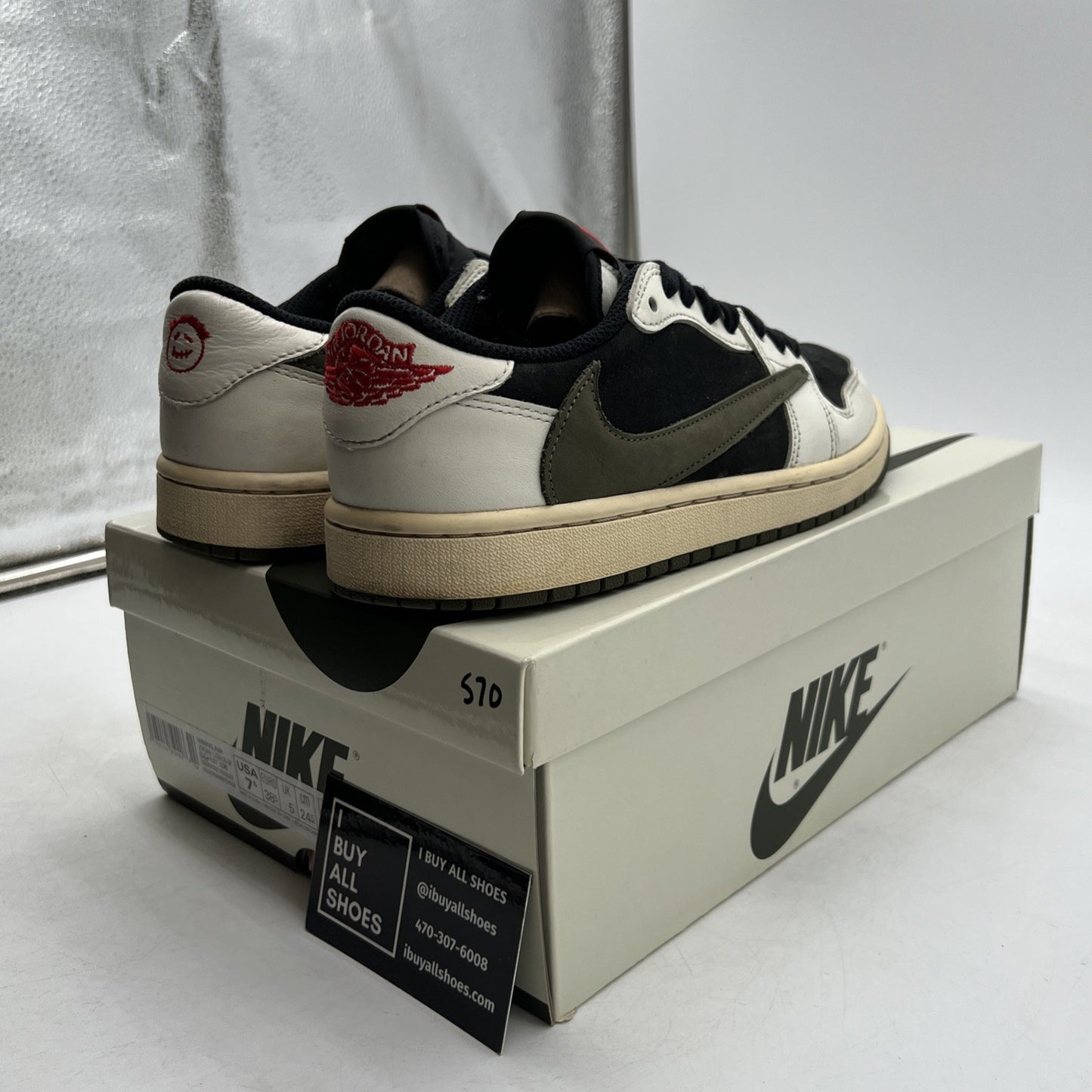 Size 7.5 - Air Jordan 1 Retro OG x Travis Scott Low Olive W (DZ4137-106)