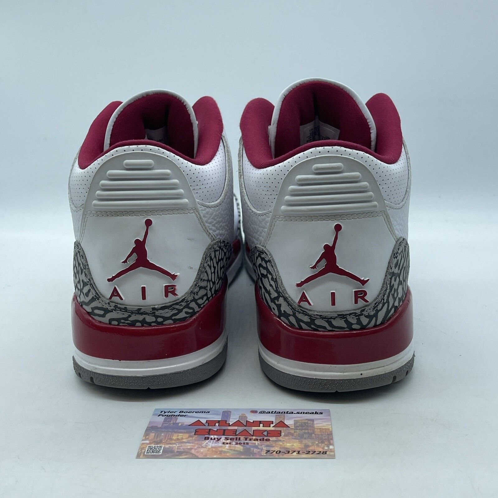 Size 10 - Jordan 3 Retro Mid Cardinal Red Gray White Leather (CT8532-126)