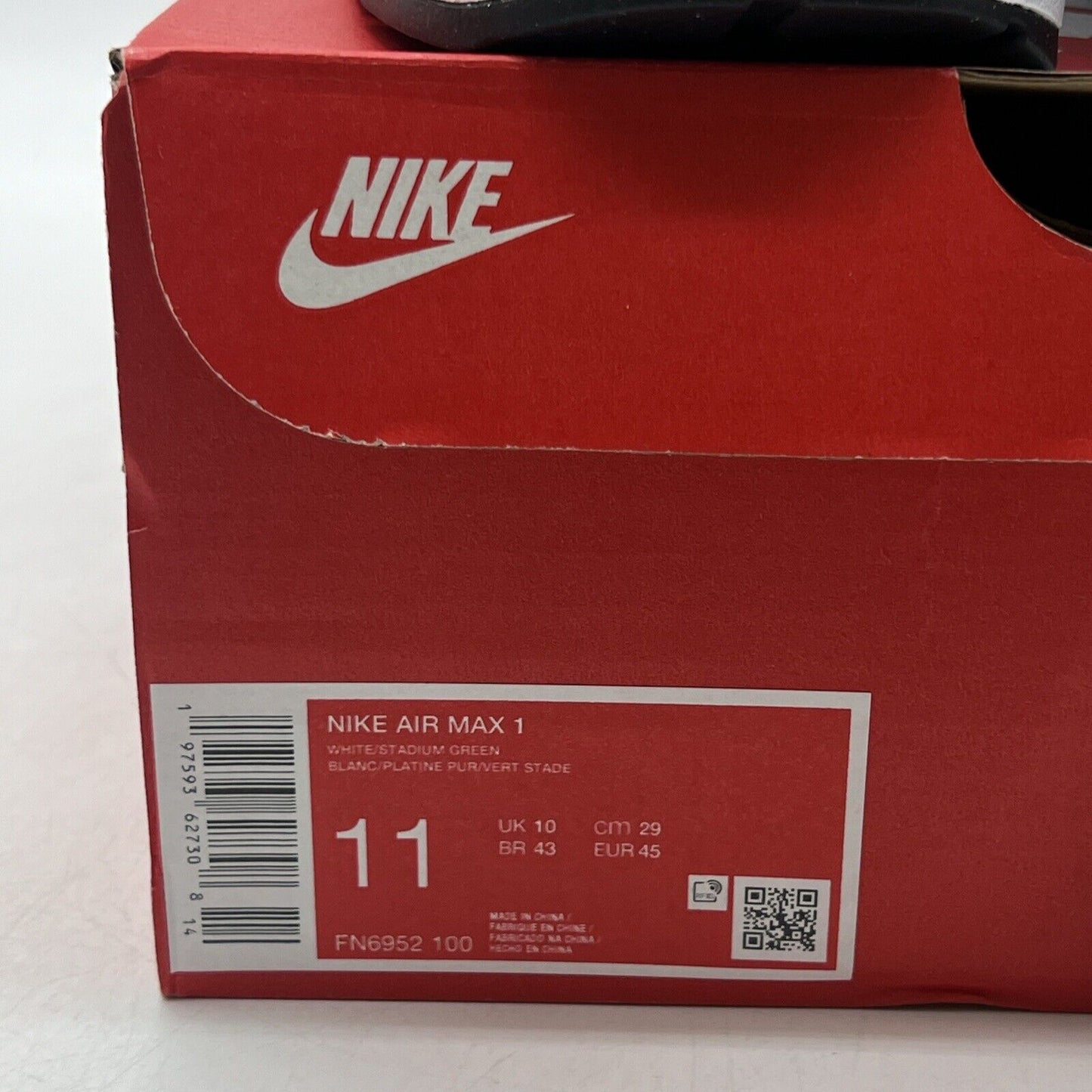 Size 11 - Nike Air Max 1 Low Stadium Green White Black Suede  (FN6952-100)