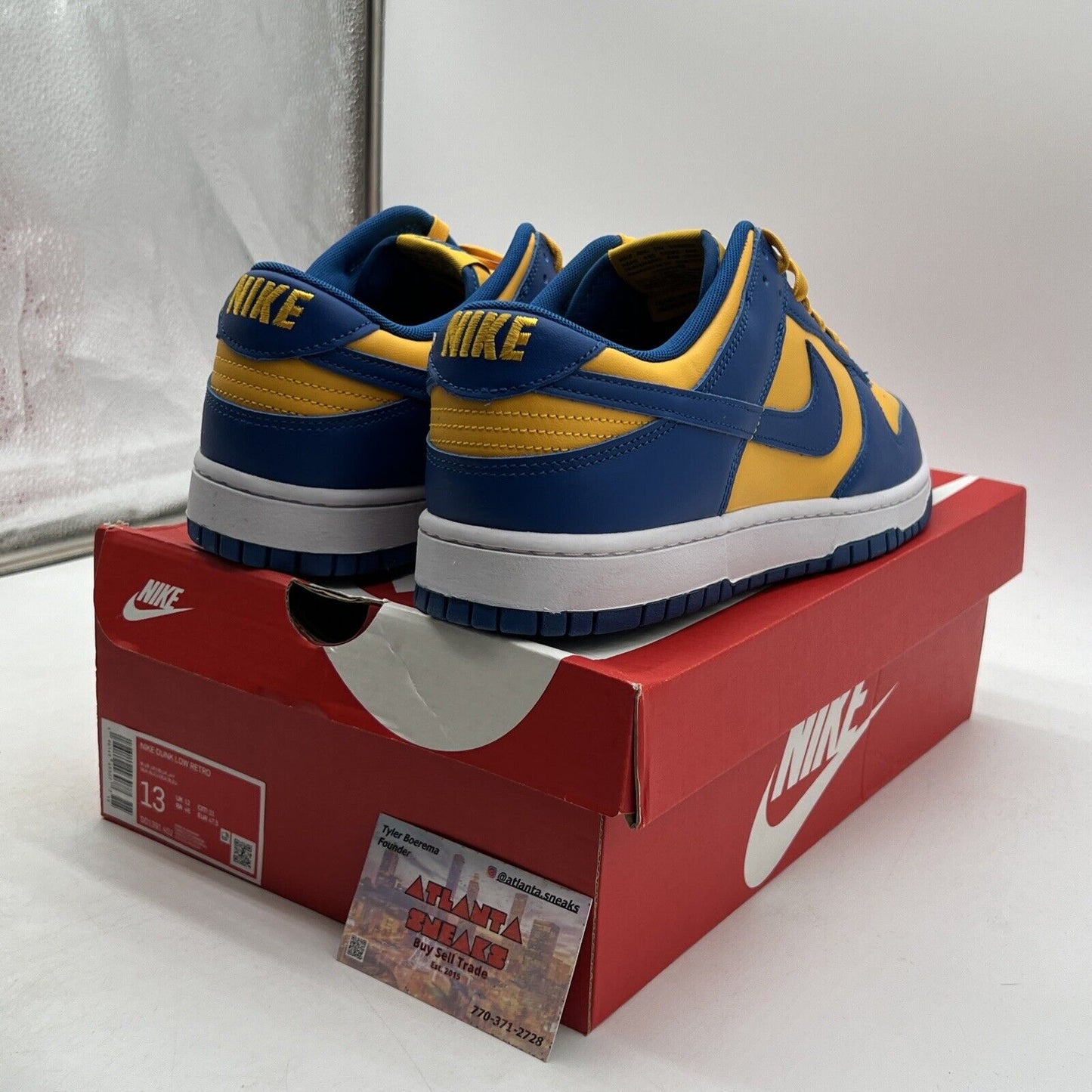 Size 13 - Nike Dunk Low UCLA Blue Yellow White Leather (DD13991-402)