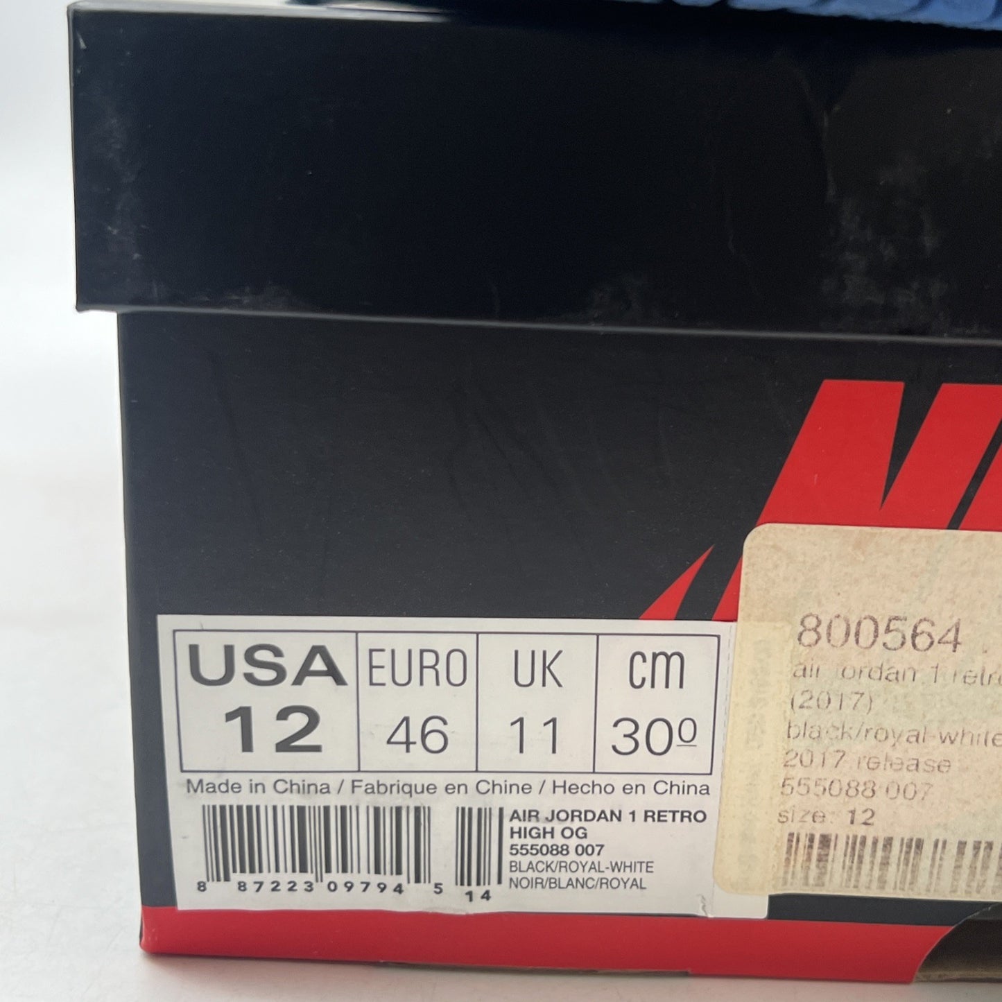 Size 12 - Air Jordan 1 Retro OG High Royal (555088-007)
