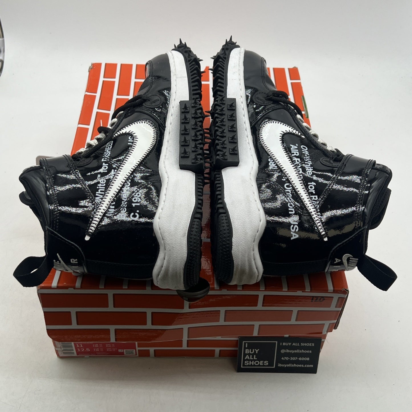 Size 11 - Nike Off-White x Air Force 1 SP Leather Mid Sheed (DR0500-001)