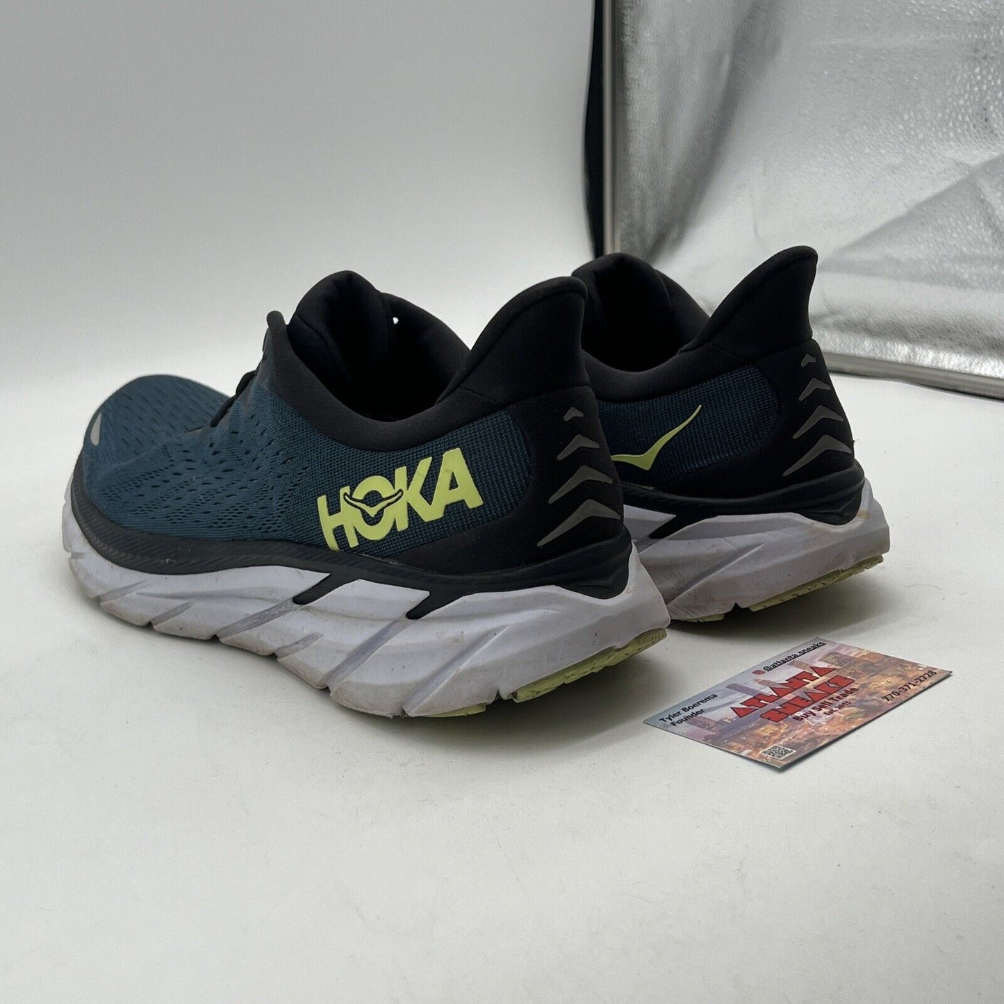 Size 12.5 - Hoka One One Clifton 8 Running Shoes, Blue