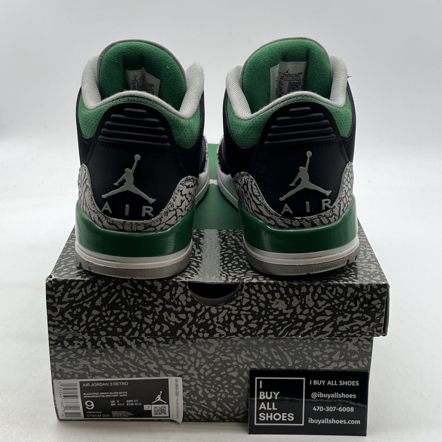Size 9 - Air Jordan 3 Retro Mid Pine Green (CT8532-030)