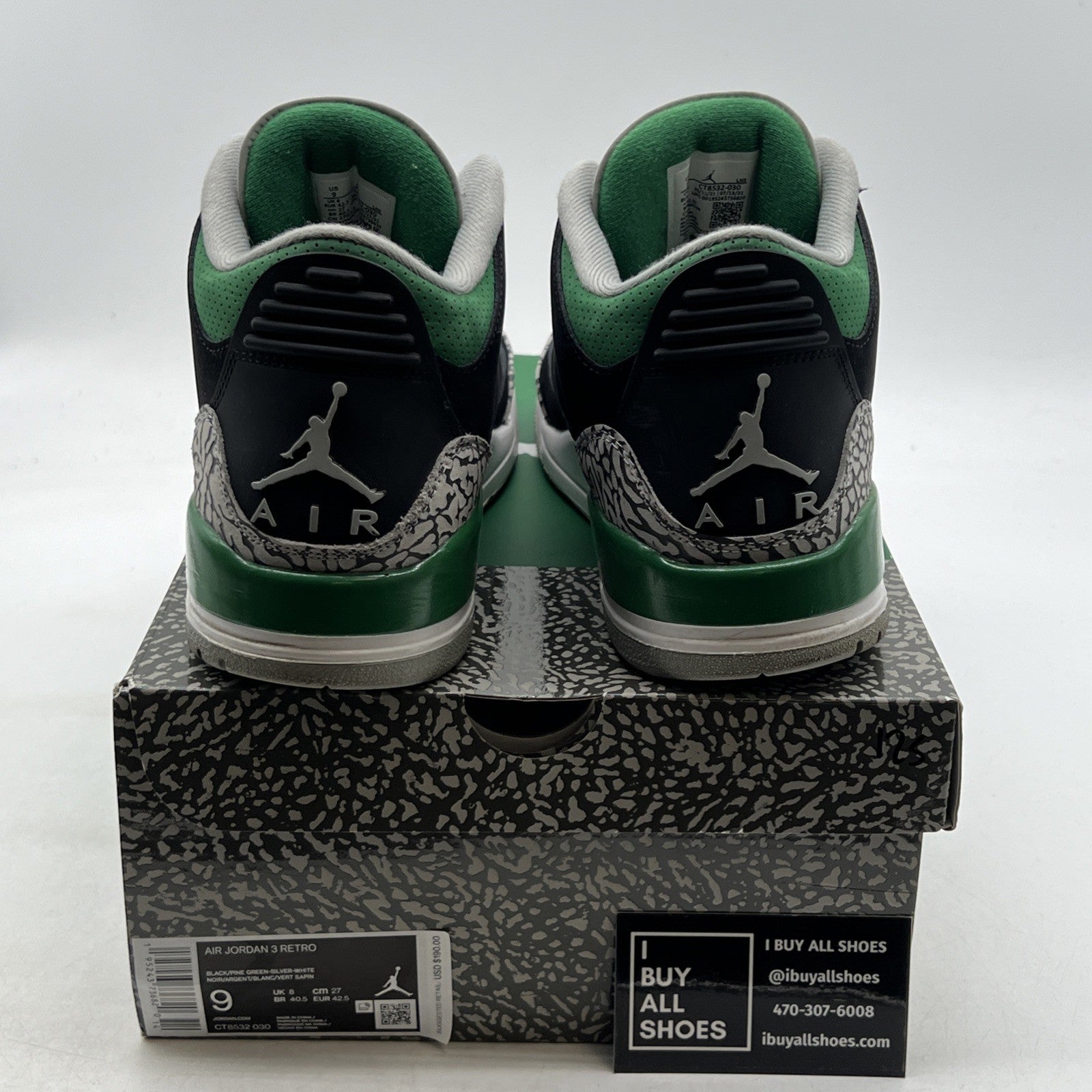 Size 9 - Air Jordan 3 Retro Mid Pine Green (CT8532-030)