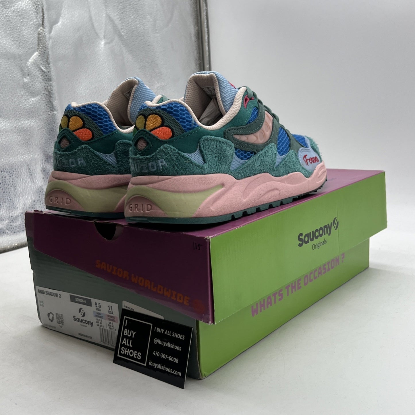 Size 9.5 - Jae Tips x Saucony Grid Shadow 2 What's the Occasion - Wear To A Date