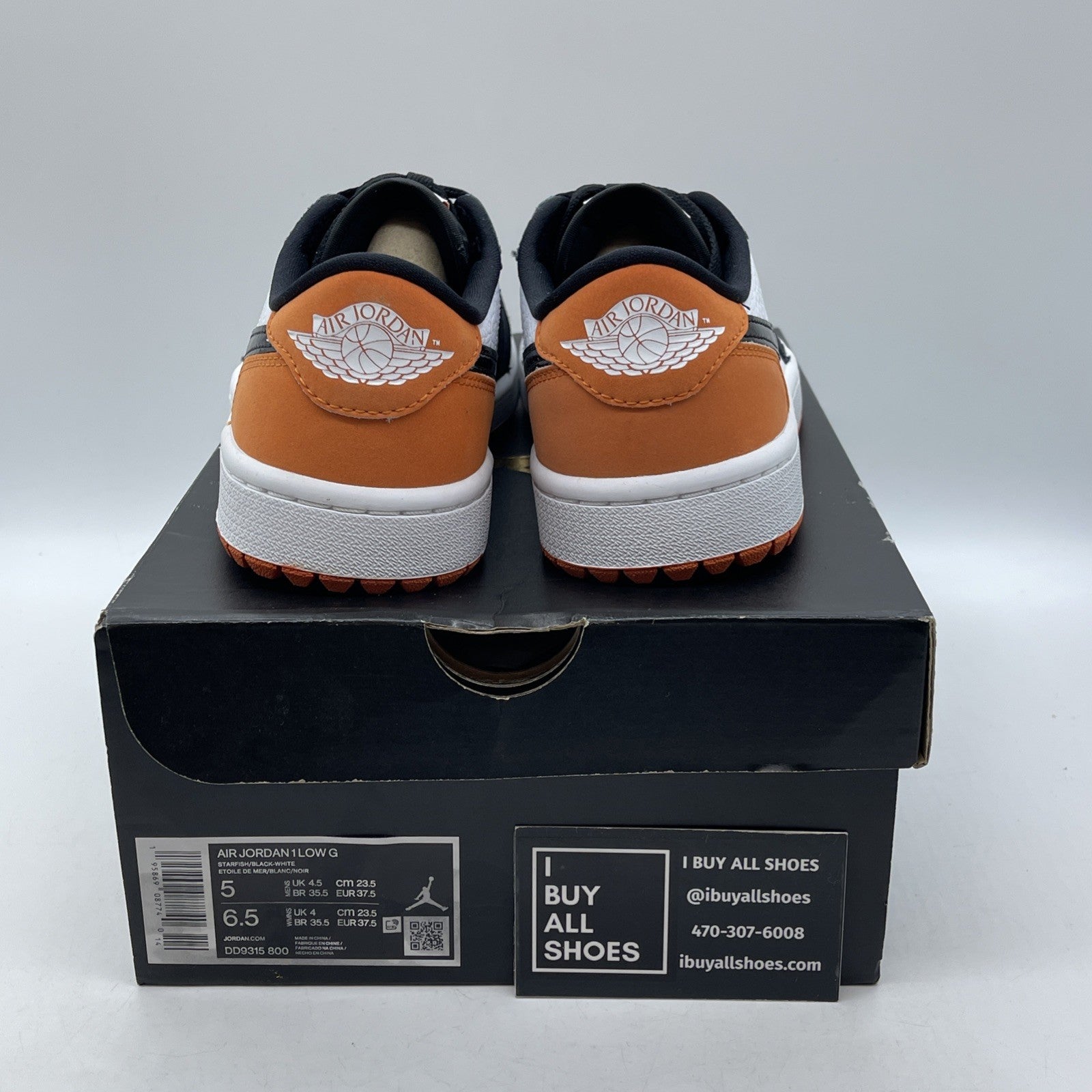 Size 5 - Jordan 1 Low Golf Shattered Backboard 2022 Suede Leather (DD9315-800)