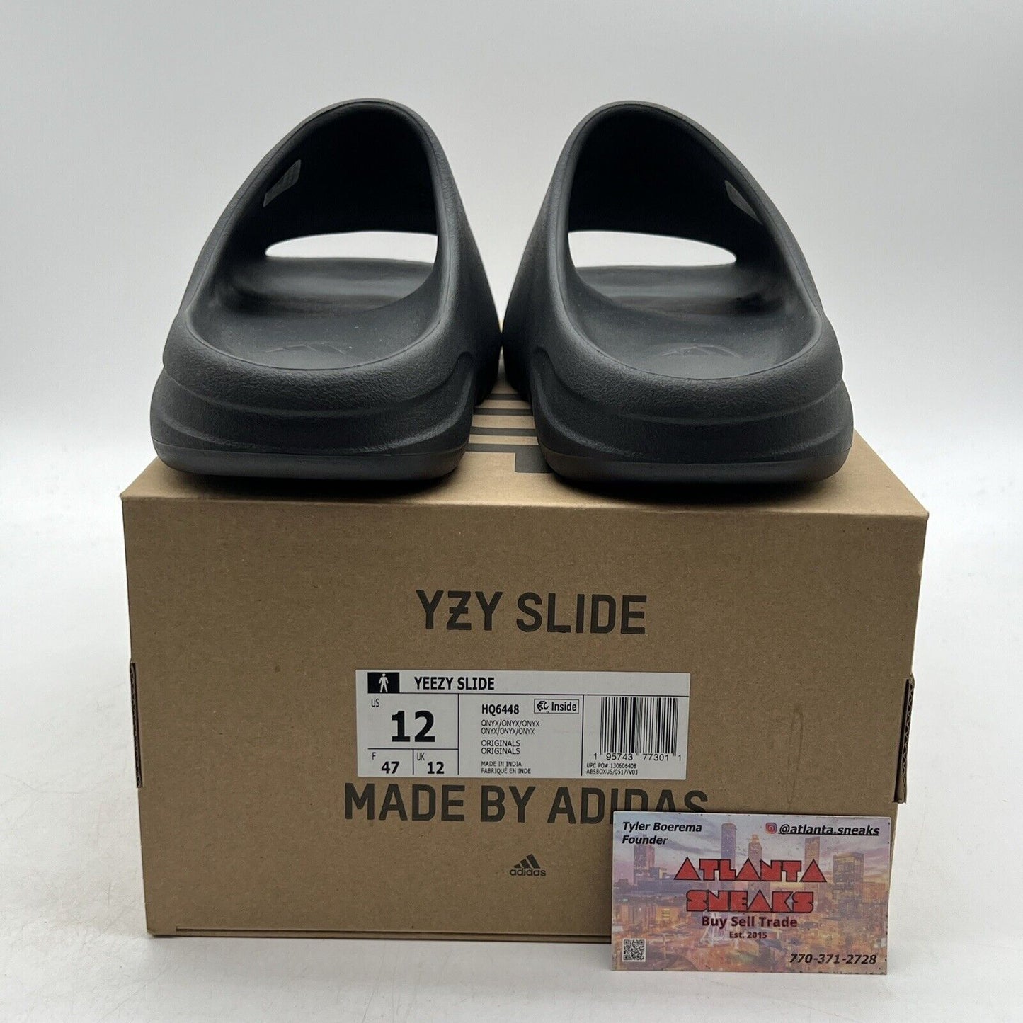 Size 12 - Adidas Yeezy Slide Onyx (HQ6448) Used Slide Unisex