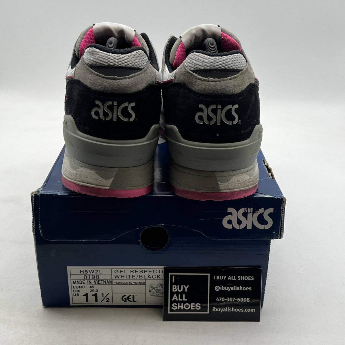 Size 11.5 - Asics Gel Respector Grey Pink (H5W2L-0190)