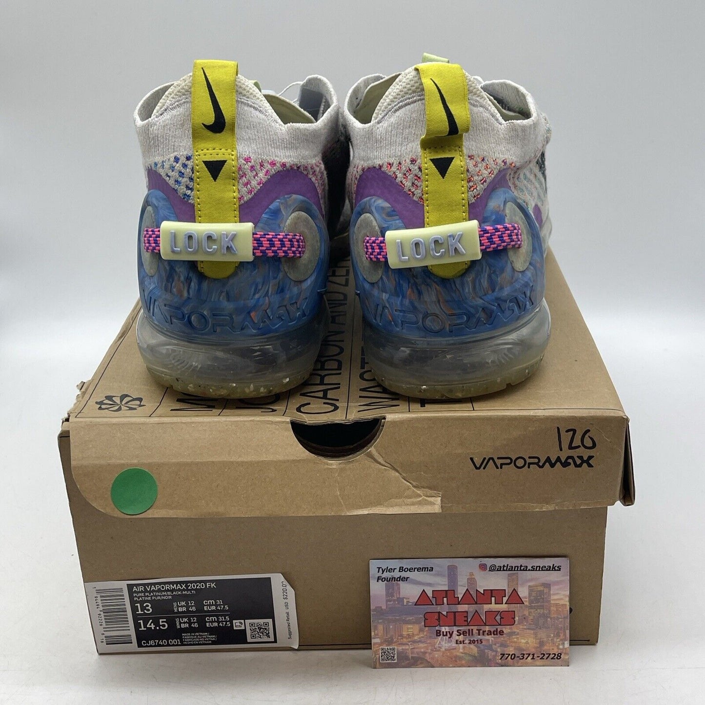 Size 13 - Nike Air VaporMax 2020 Flyknit Multi-Color Grey Blue (CJ6740-001)