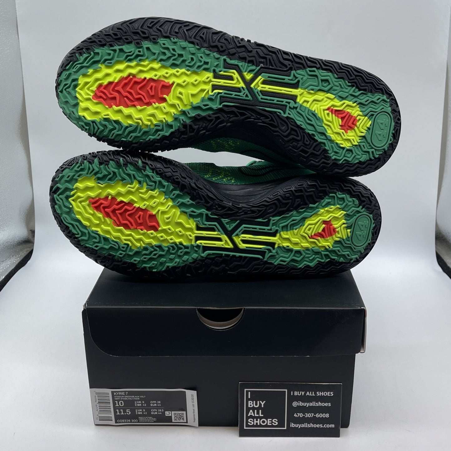 Size 10 - Nike Kyrie 7 Ky-D Weatherman Green Black Suede Leather (CQ9326-300)
