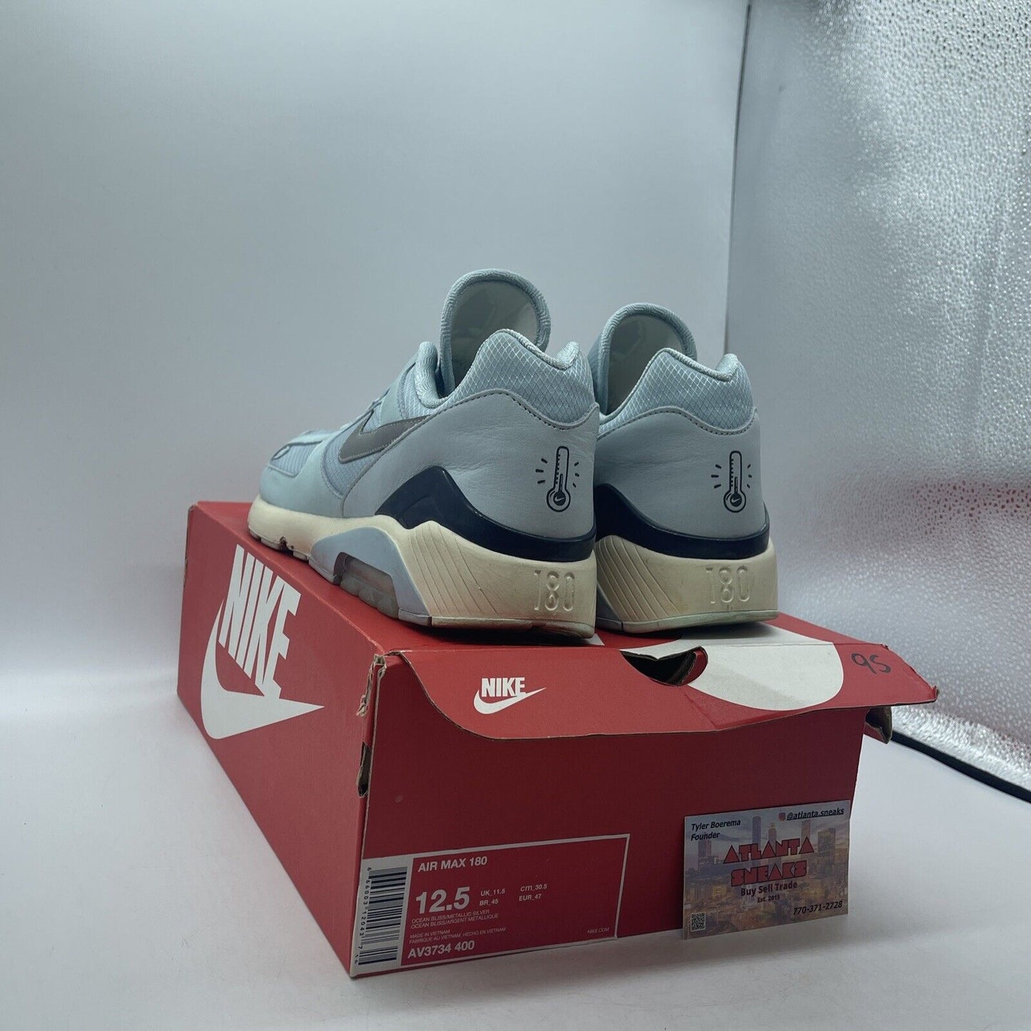 Size 12.5 - Nike Air Max 180 Ice - AV3734-400 Blue Gray (AV3734-400)