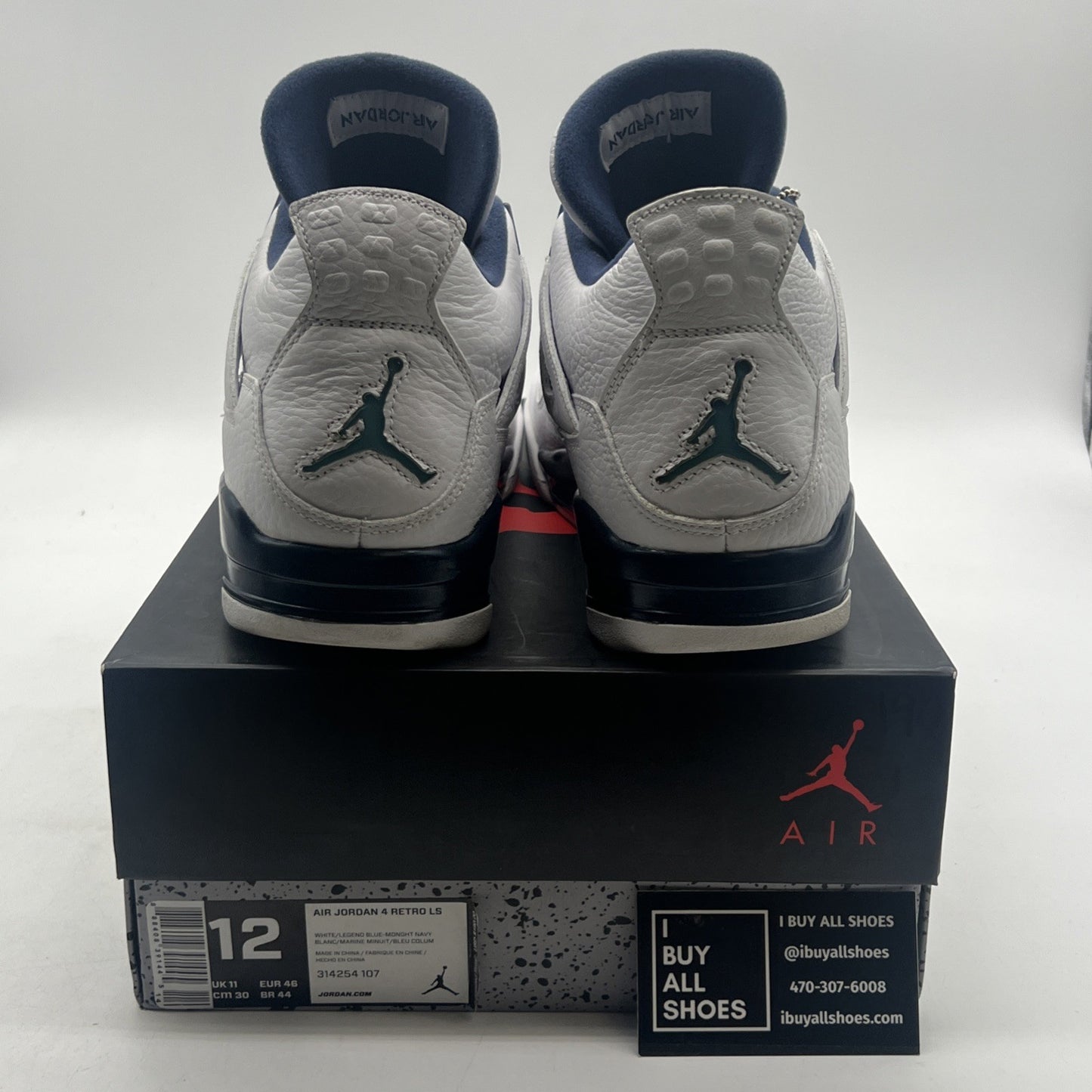 Size 12 - Air Jordan 4 Retro LS Columbia (314254-107)