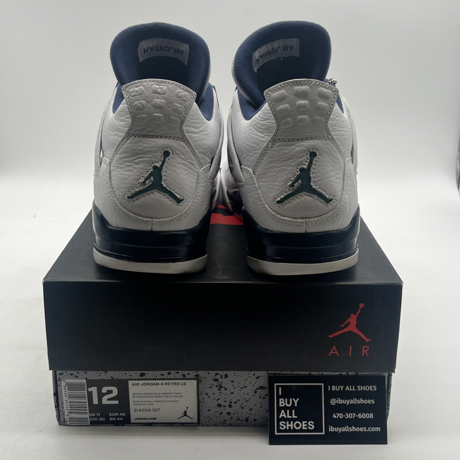 Size 12 - Air Jordan 4 Retro LS Columbia (314254-107)