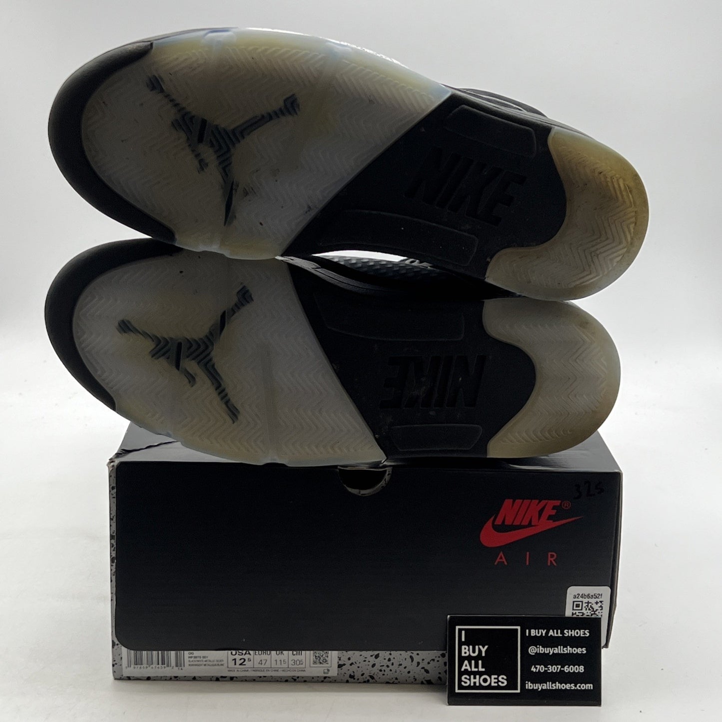 Size 12.5 - Air Jordan 5 Retro OG Black Metallic Reimagined (HF3975-001)
