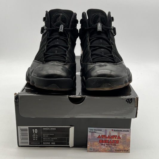 Size 10 - Jordan 6 Rings Black - (322992-003)