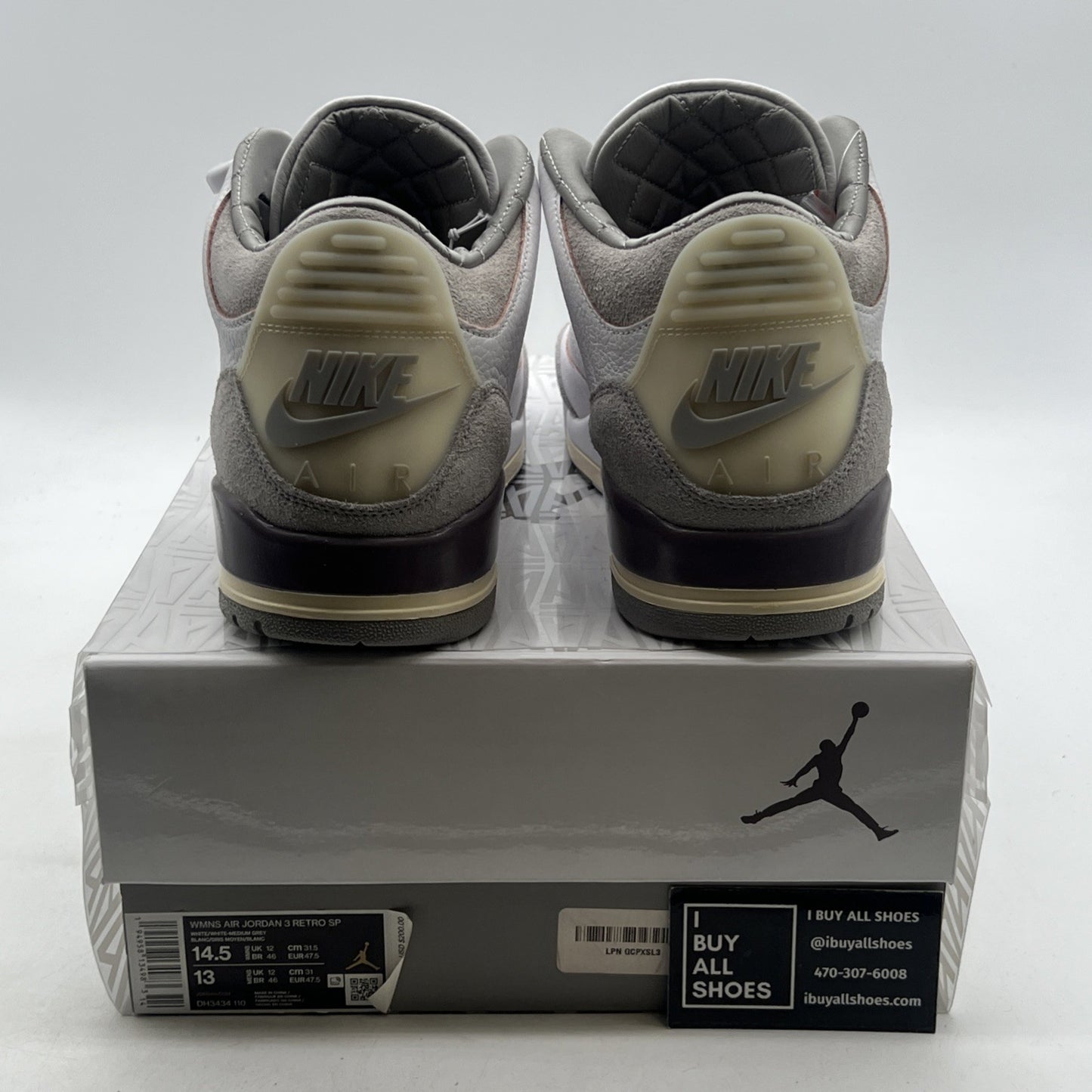 Size 14.5 - Jordan 3 Retro SP x A Ma Maniere Low Raised By Women W (DH3434-110)
