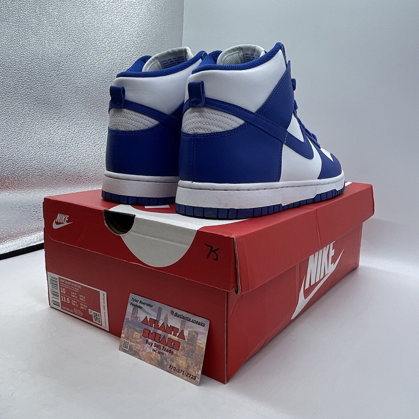 Size 10 - Nike Dunk 2021 High Kentucky Blue White Leather (DD1399-102)