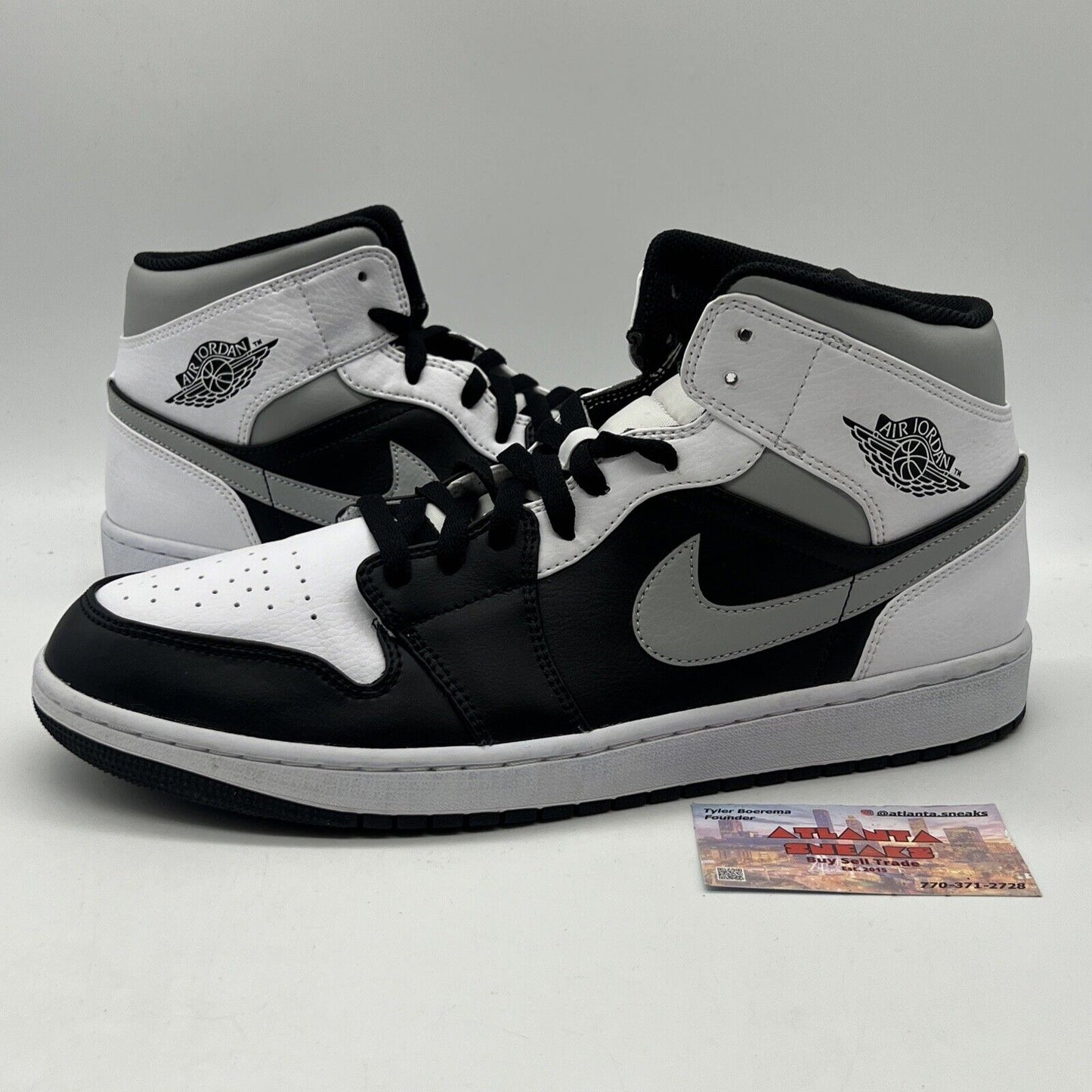 Size 13 - Air Jordan 1 White Shadow Black White Grey Leather