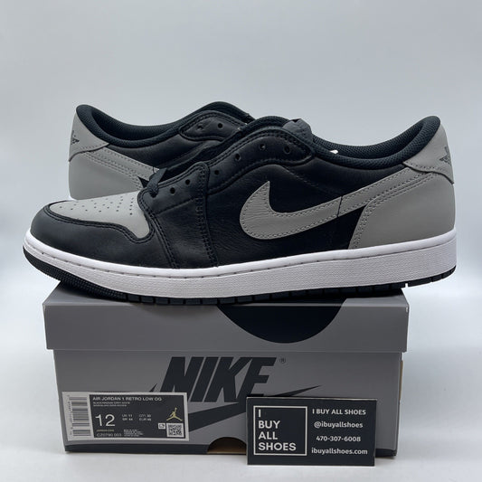 Size 12 - Air Jordan 1 Retro OG 2024 Low Shadow Grey Black (CZ0790-003)